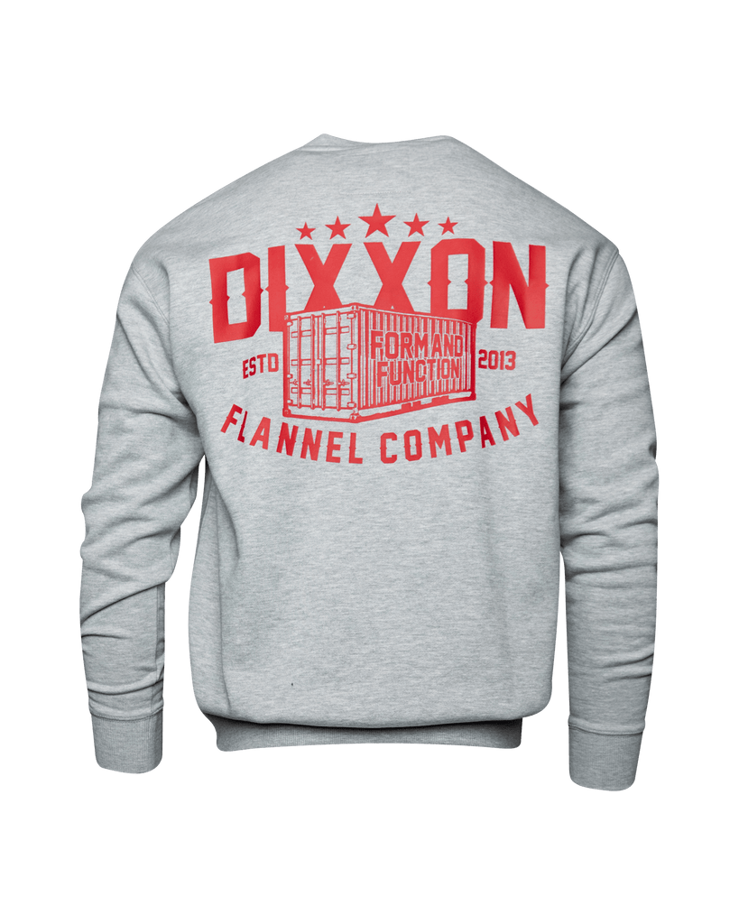 Red Shop Crewneck Sweatshirt - Heather Gray - Dixxon Flannel Co.