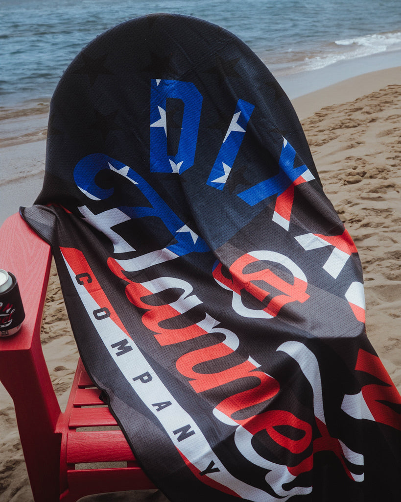 Red, White, & Blue Pastime Quick Dry Beach Towel - Dixxon Flannel Co.