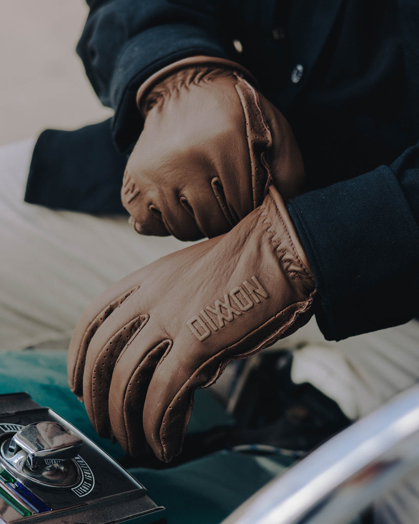 Roper Leather Moto Gloves - Brown - Dixxon Flannel Co.