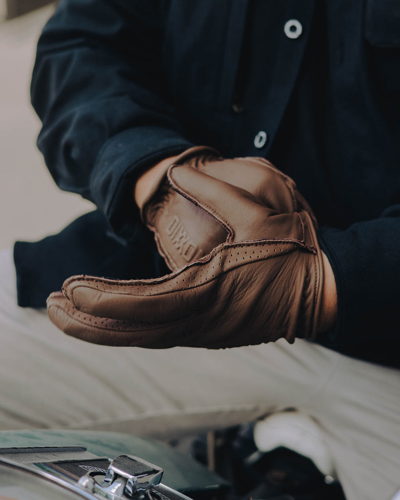 Roper Leather Moto Gloves - Brown - Dixxon Flannel Co.