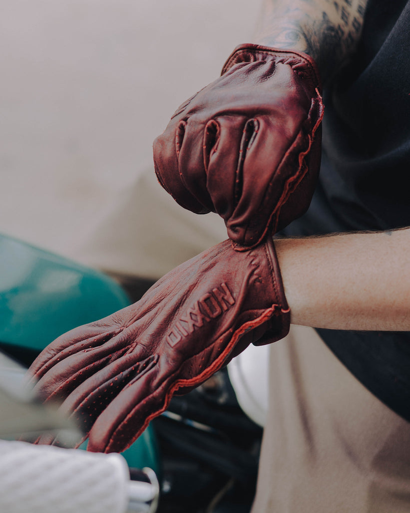 Roper Leather Moto Gloves - Oxblood - Dixxon Flannel Co.