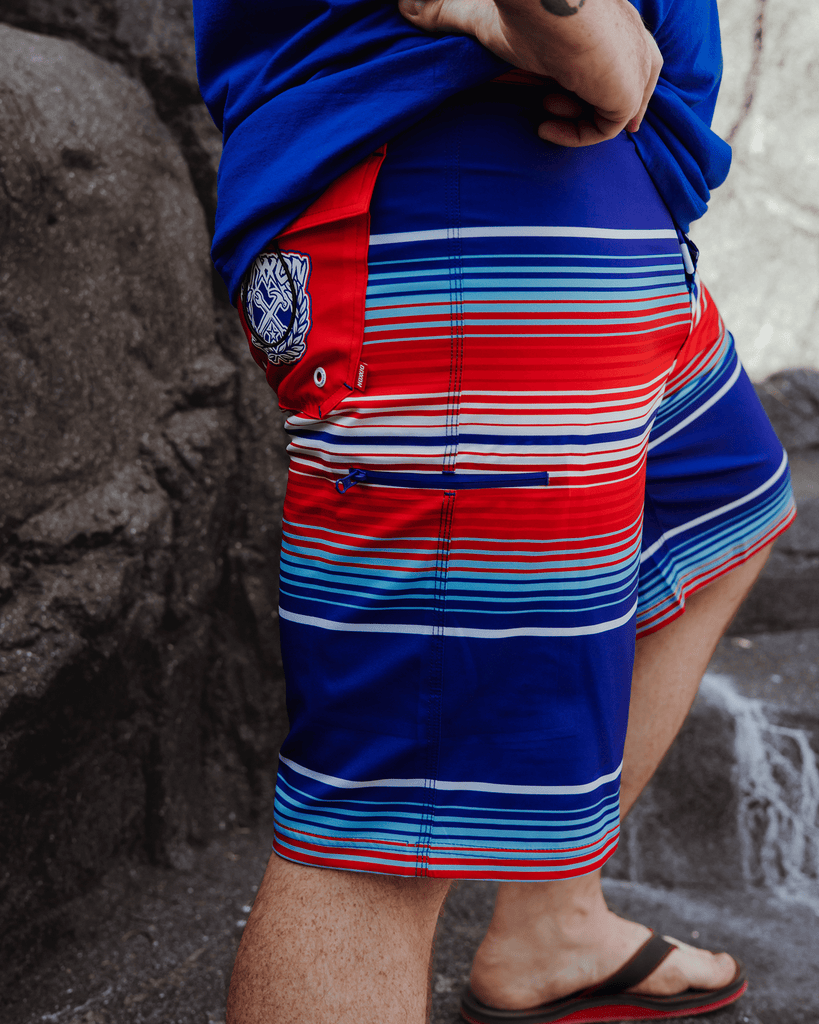 Serape Boardshorts - Red, White, & Blue - Dixxon Flannel Co.