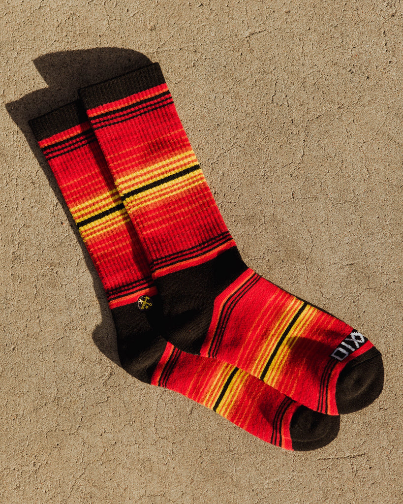 Serape Premium Crew Socks - Red - Dixxon Flannel Co.