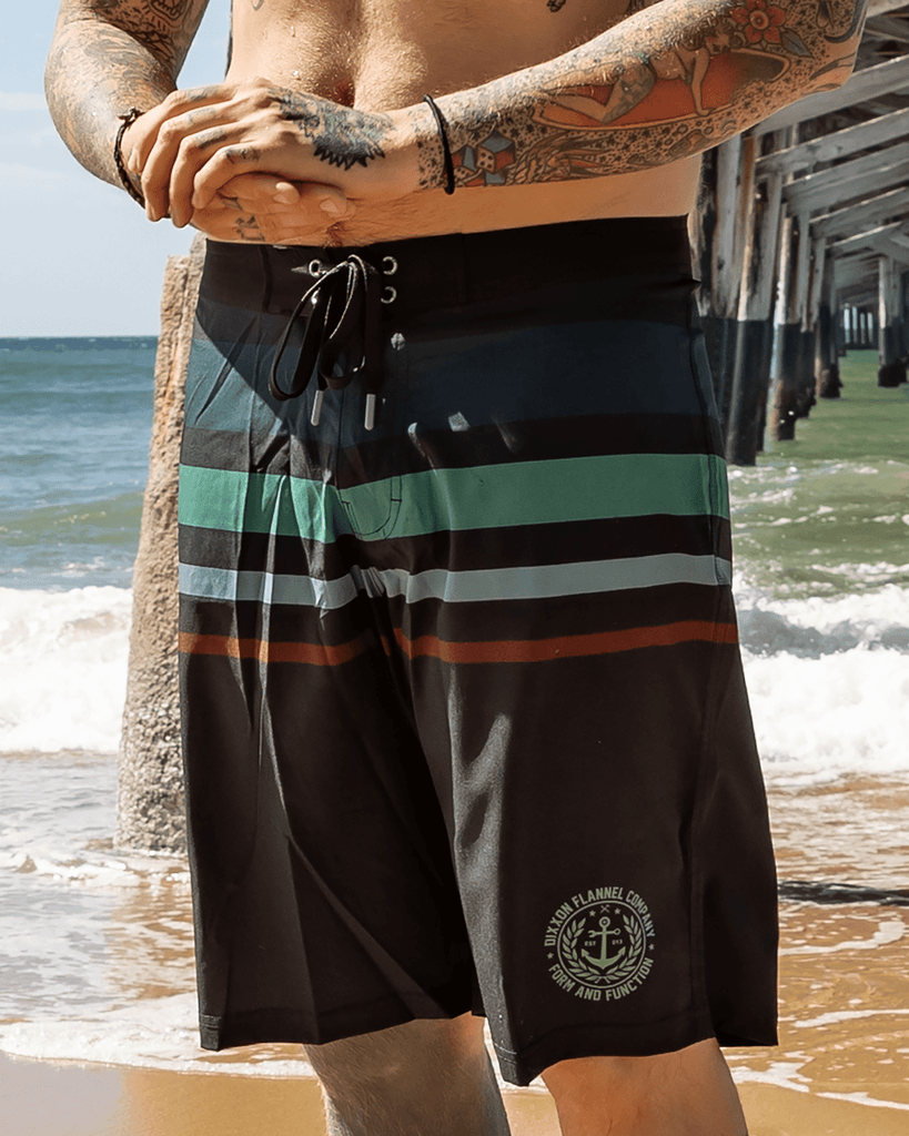 Spicoli Boardshorts - Black & Green - Dixxon Flannel Co.