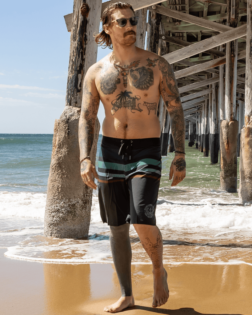 Spicoli Boardshorts - Black & Green - Dixxon Flannel Co.