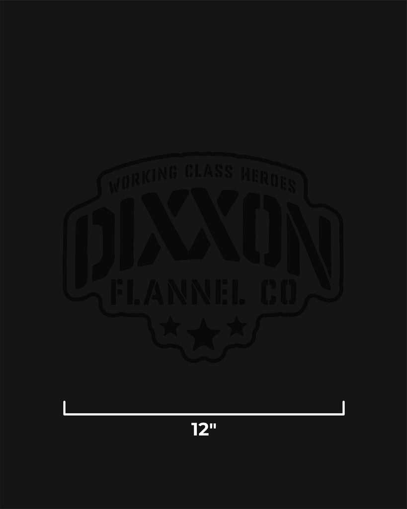 Stencil 12" Die Cut Sticker - Dixxon Flannel Co.