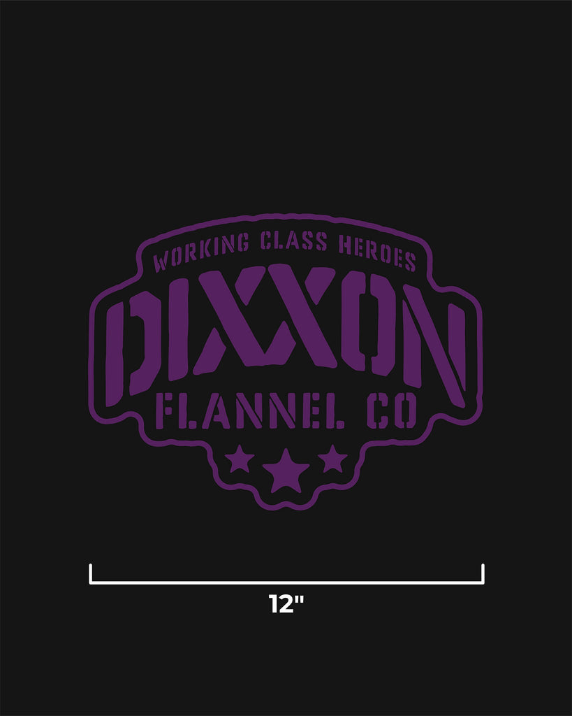 Stencil 12" Die Cut Sticker - Dixxon Flannel Co.