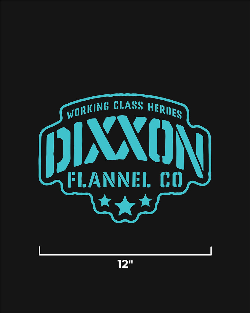 Stencil 12" Die Cut Sticker - Dixxon Flannel Co.