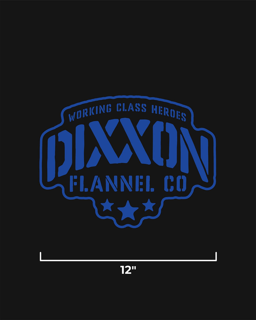 Stencil 12" Die Cut Sticker - Dixxon Flannel Co.