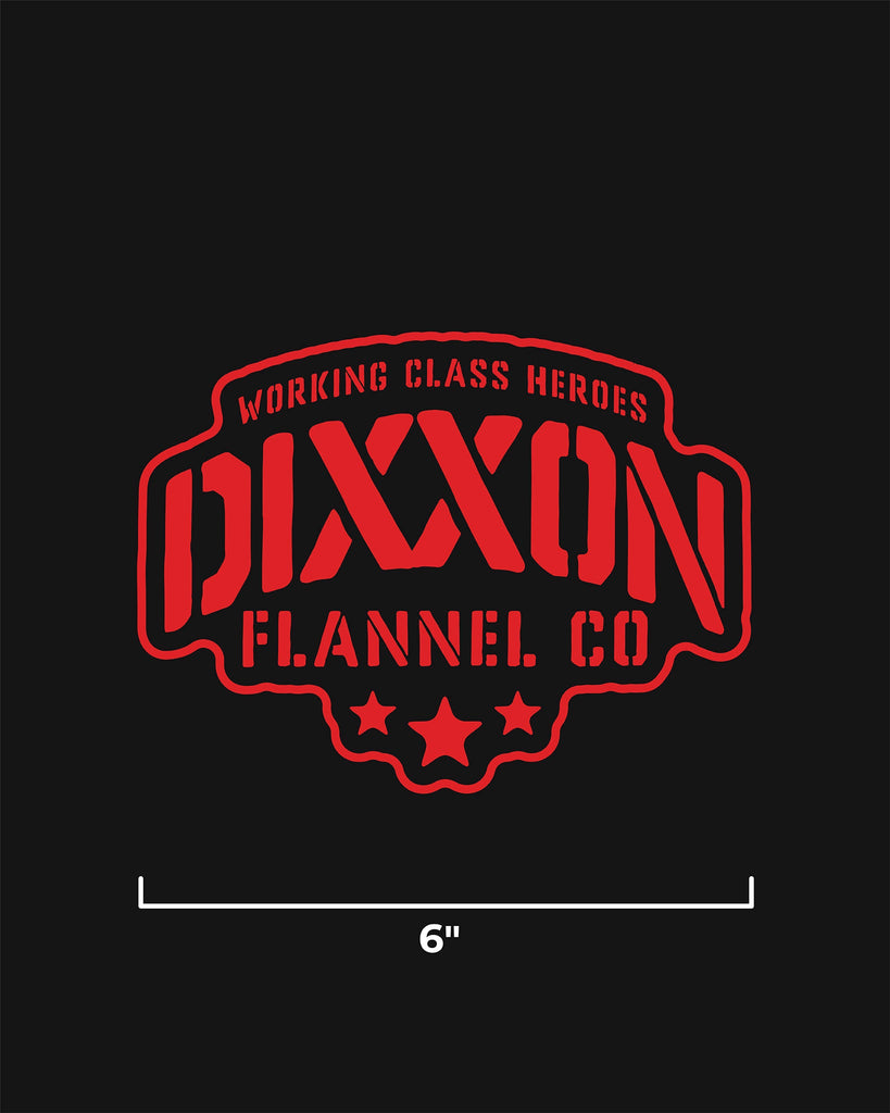 Stencil 6" Die Cut Sticker - Dixxon Flannel Co.