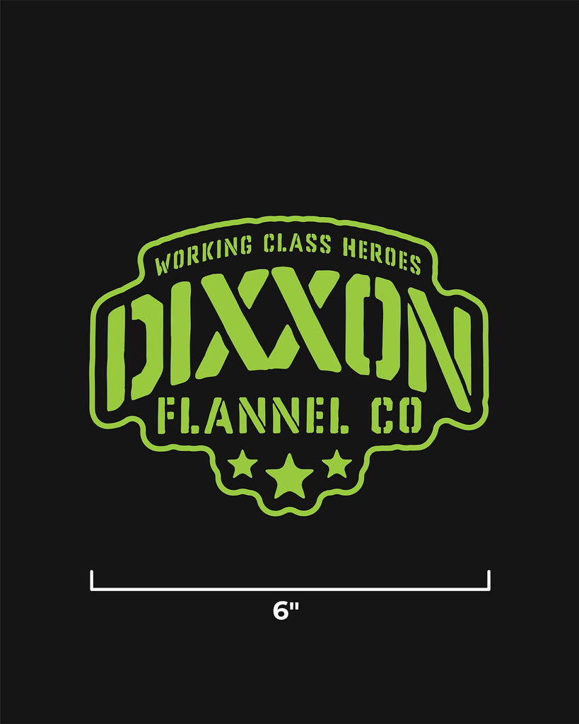 Stencil 6" Die Cut Sticker - Dixxon Flannel Co.