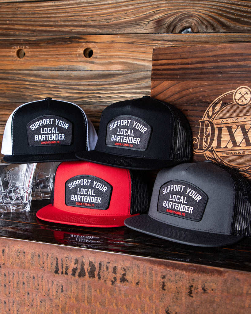 Support Your Local Bartender Flat Bill Trucker Snapback - Dixxon Flannel Co.