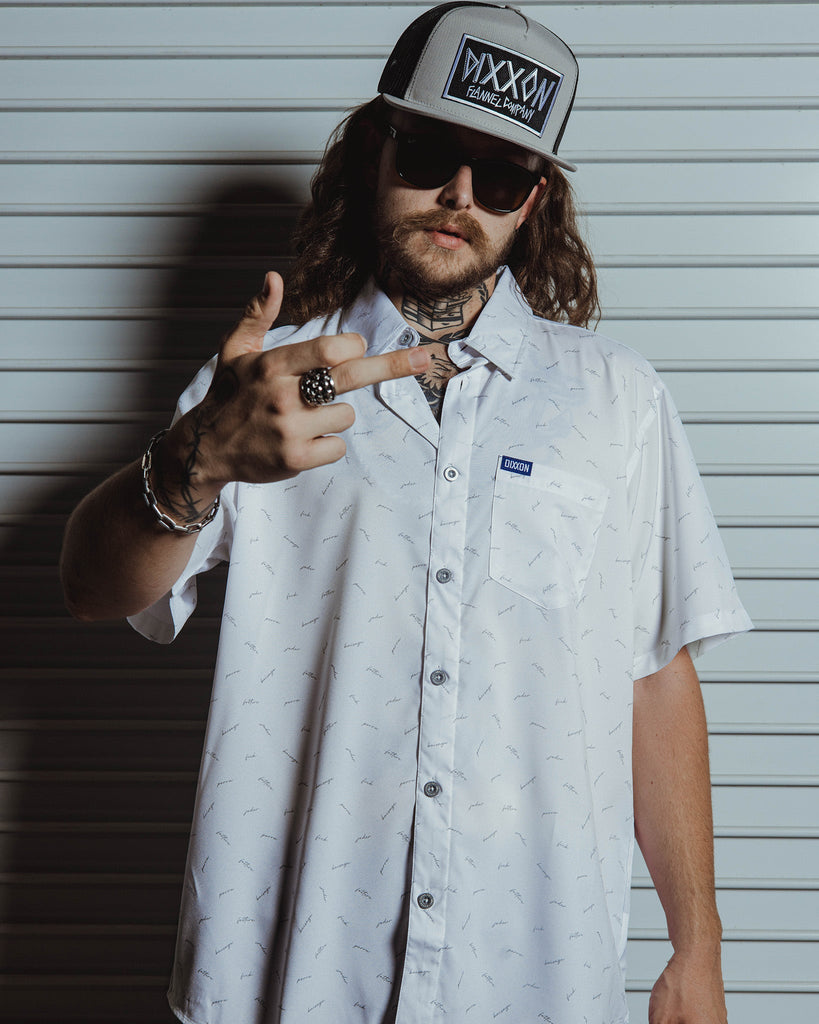 The F Word Short Sleeve - White & Gray - Dixxon Flannel Co.