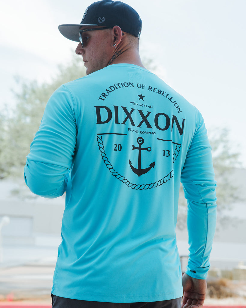 Tide UV Long Sleeve T - Shirt - Aqua - Dixxon Flannel Co.