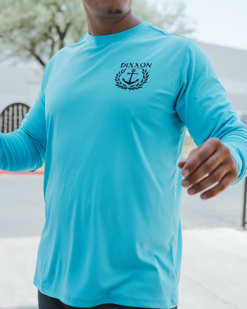 Tide UV Long Sleeve T - Shirt - Aqua - Dixxon Flannel Co.