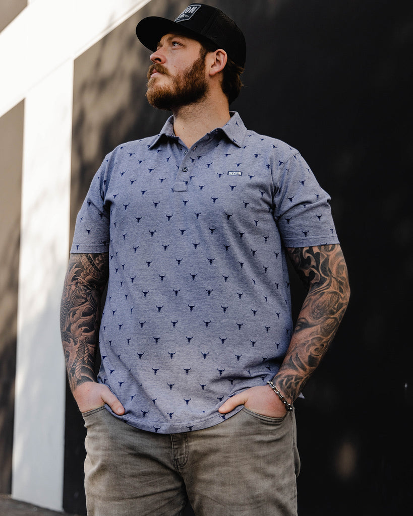 Tolleson Premium Polo - Heathered Blue - Dixxon Flannel Co.