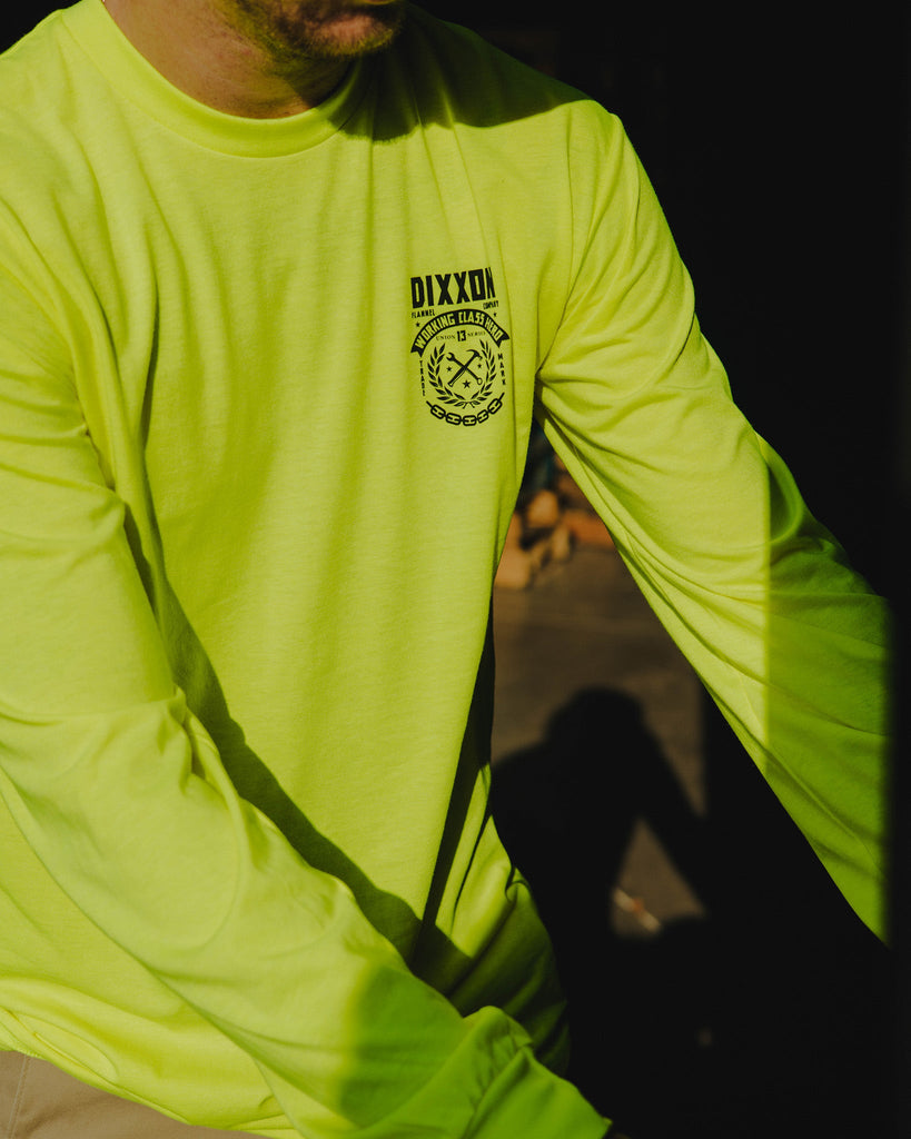 Weld Hi Vis Long Sleeve T-Shirt - Safety Yellow - Dixxon Flannel Co.