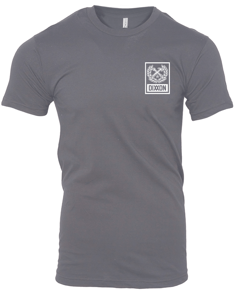 White Box Crest T-Shirt - Charcoal - Dixxon Flannel Co.
