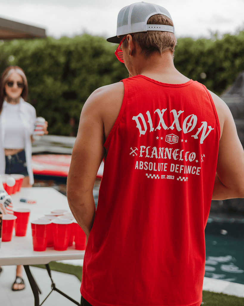 White Cruz Tank - Red - Dixxon Flannel Co.