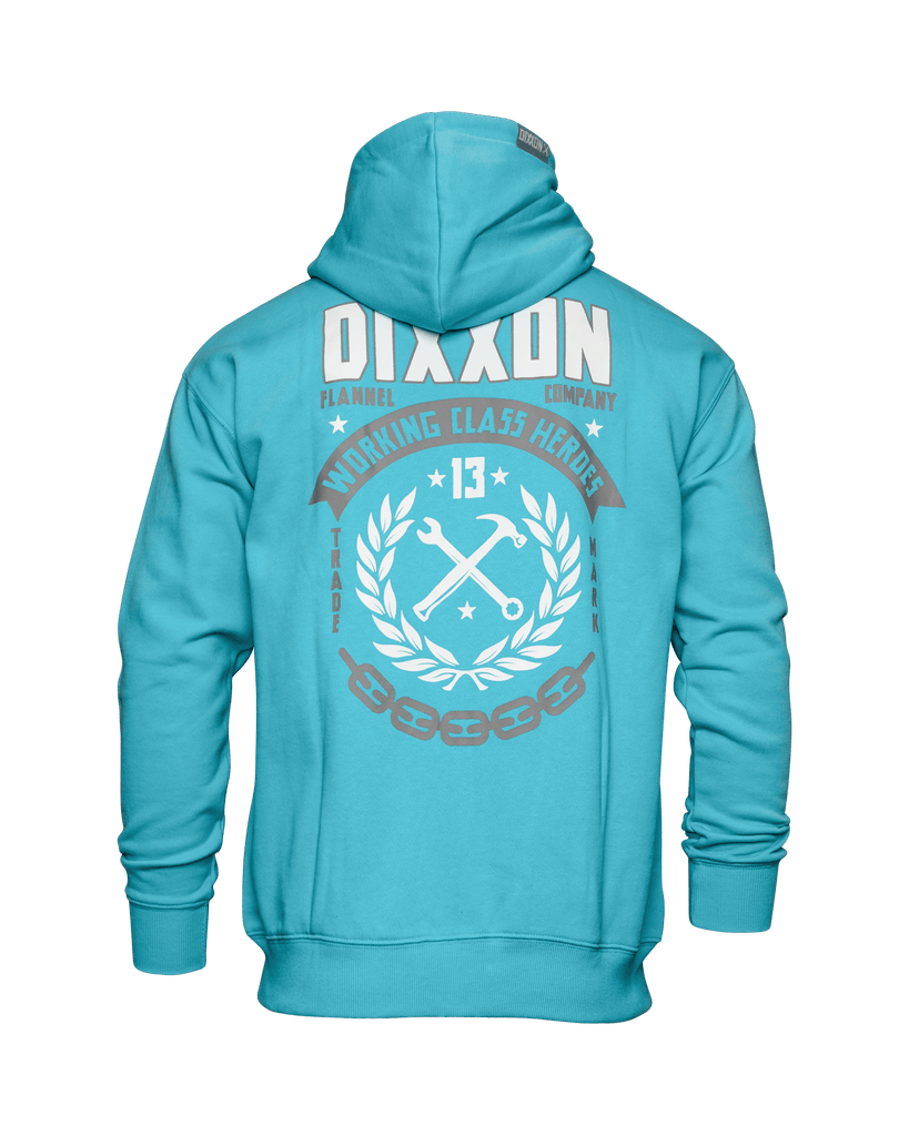 White & Gray Weld Zip Up Hoodie - Tiffany - Dixxon Flannel Co.