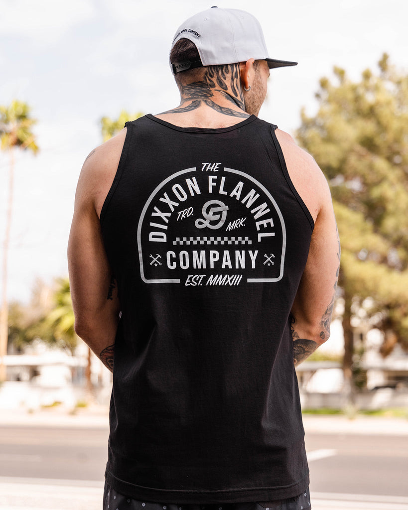 White & Silver The Dixxon Flannel Tank - Black - Dixxon Flannel Co.