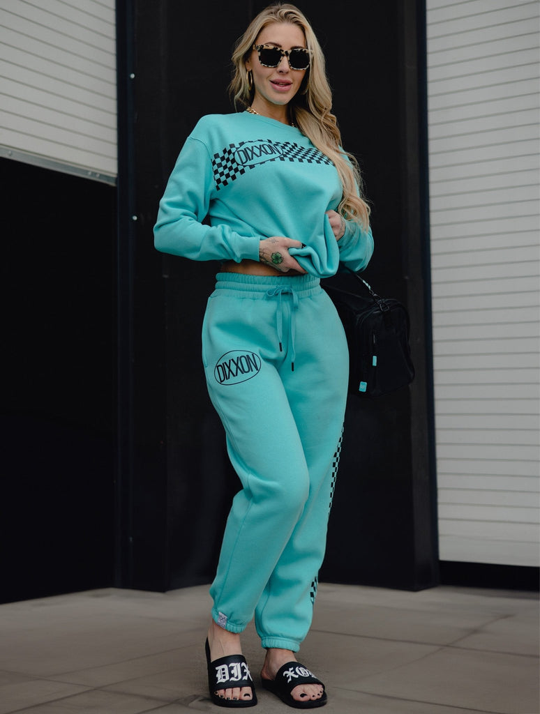 Women's Black Checkers Sweatpants - Tiffany - Dixxon Flannel Co.