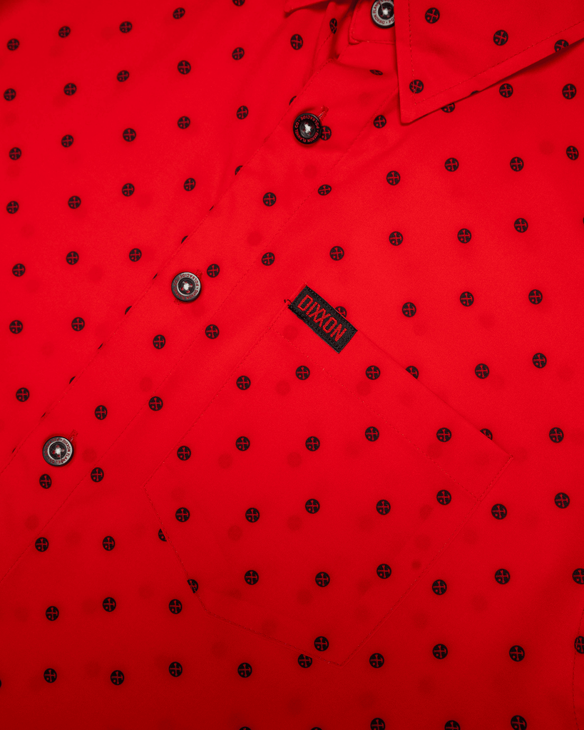 Women's Black Polkacide Short Sleeve - Red - Dixxon Flannel Co.