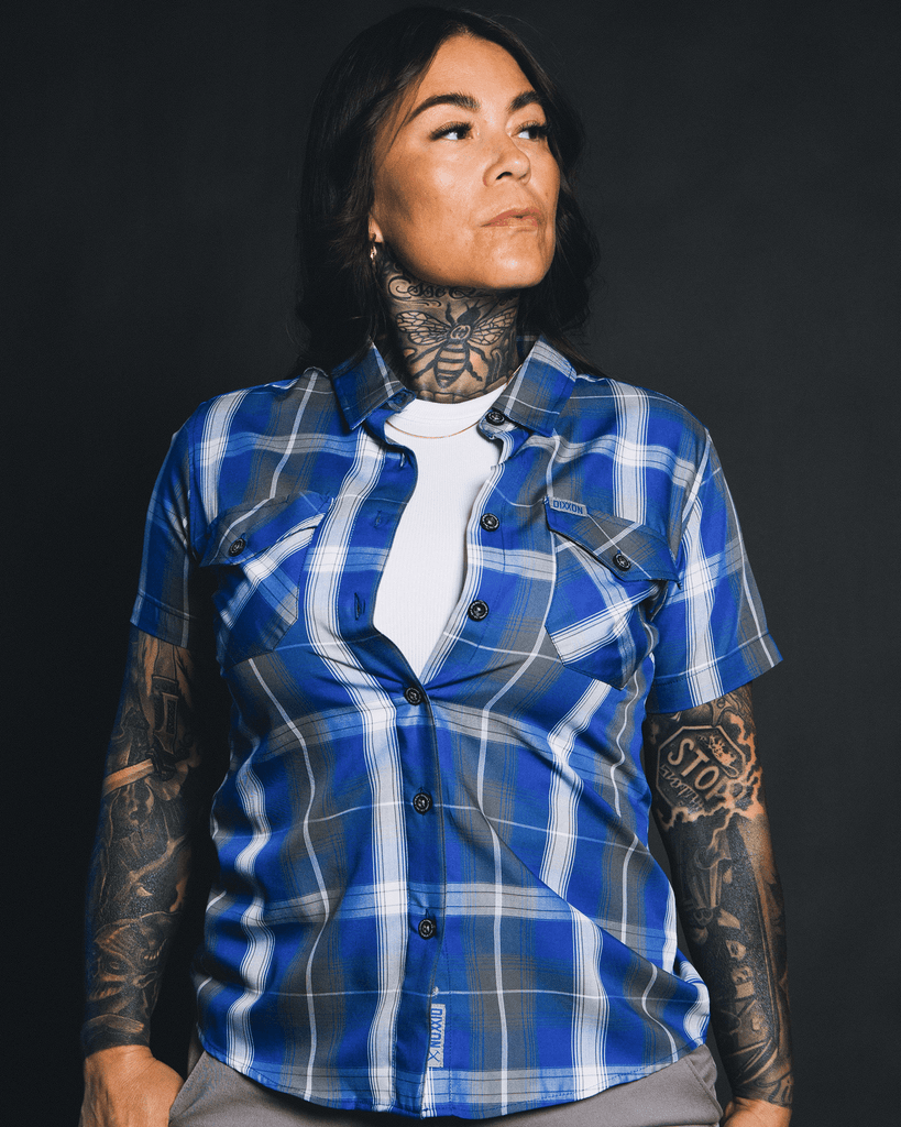 Women's Blue Line Bamboo Short Sleeve - Dixxon Flannel Co.