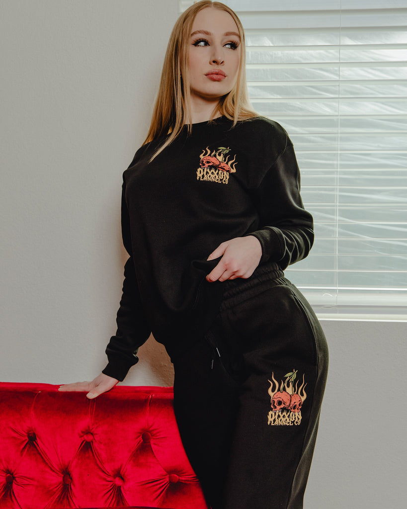 Women's Cherry Bomb Crewneck Sweatshirt - Black - Dixxon Flannel Co.