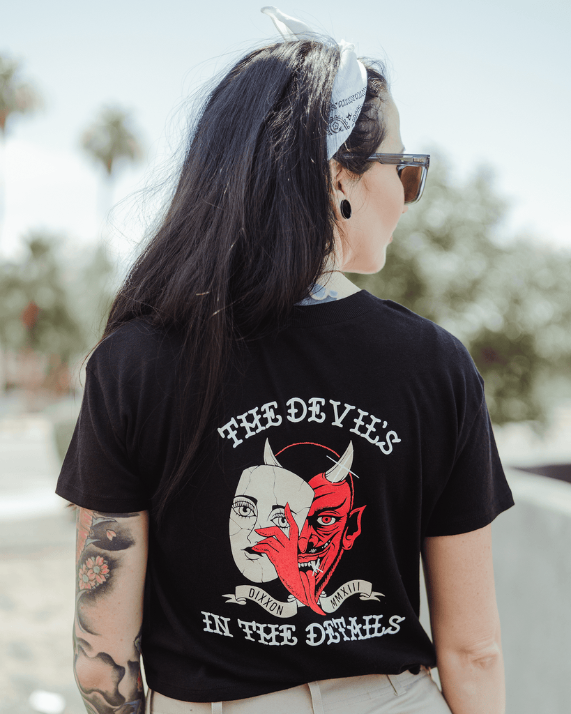 Women's Devil Is In The Details Crop Top - Black - Dixxon Flannel Co.