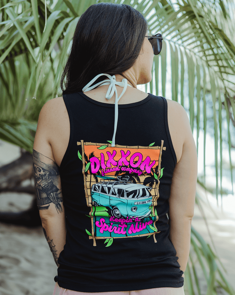 Women's Keepin' the Van Spirit Alive Fitted Tank - Black - Dixxon Flannel Co.