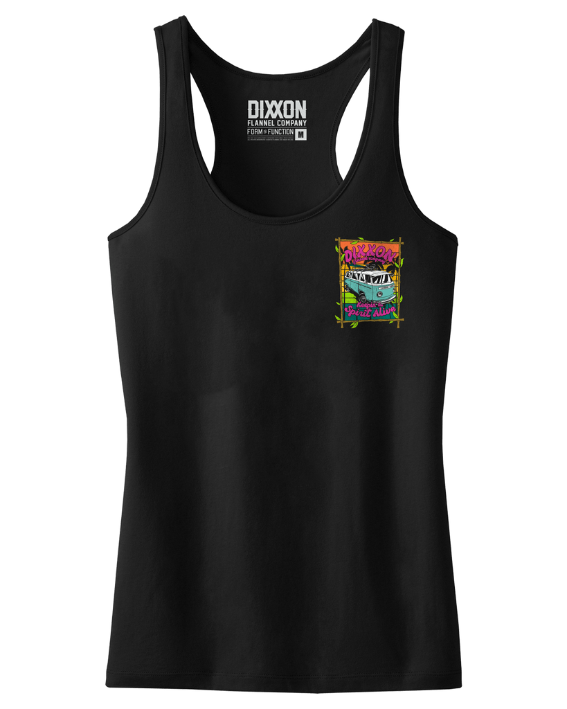 Women's Keepin' the Van Spirit Alive Fitted Tank - Black - Dixxon Flannel Co.