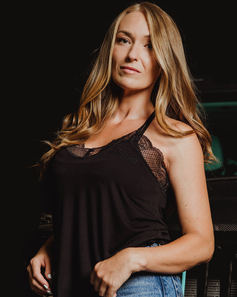 Women's Lace Cami Halter - Black - Dixxon Flannel Co.