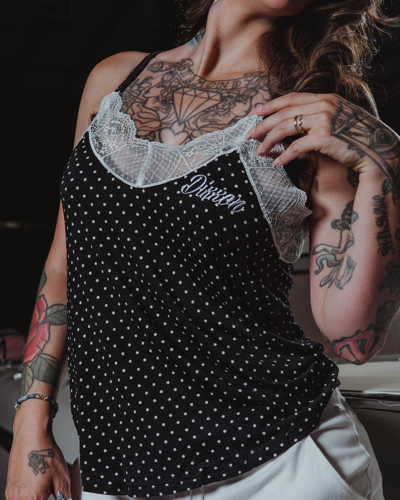 Women's Lace Cami Halter - Black Milton - Dixxon Flannel Co.