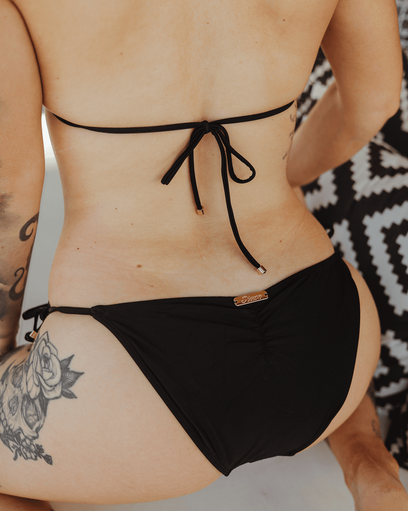 Women's Lace String Bikini Bottom - Black - Dixxon Flannel Co.