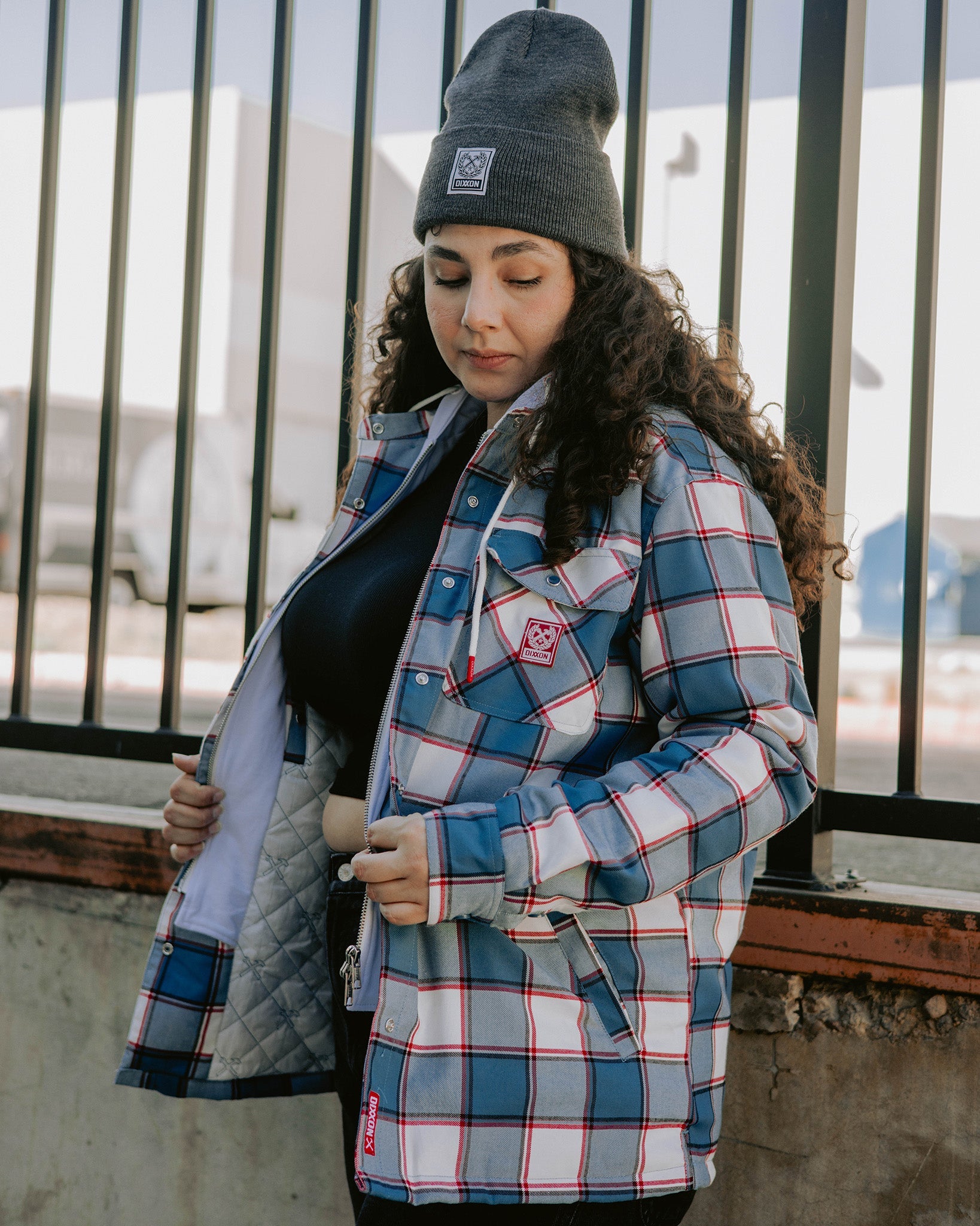 Hooded flannel jacket sale