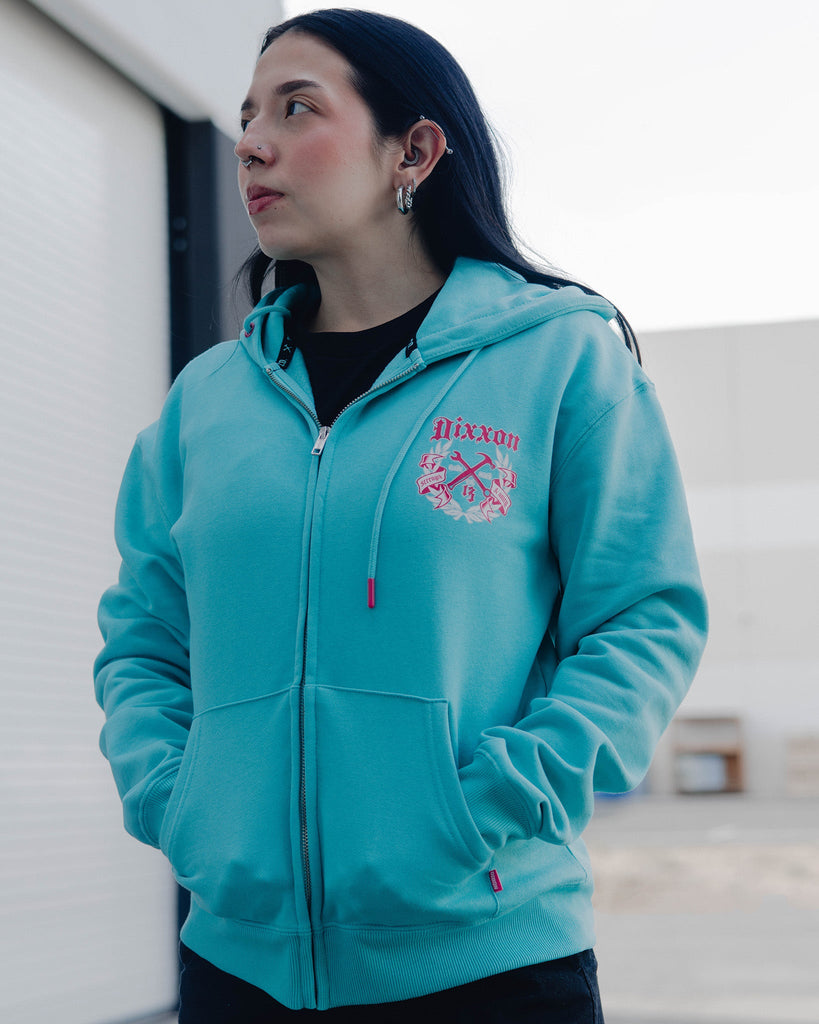 Women's Pink Award Crest Zip Up - Tiffany - Dixxon Flannel Co.