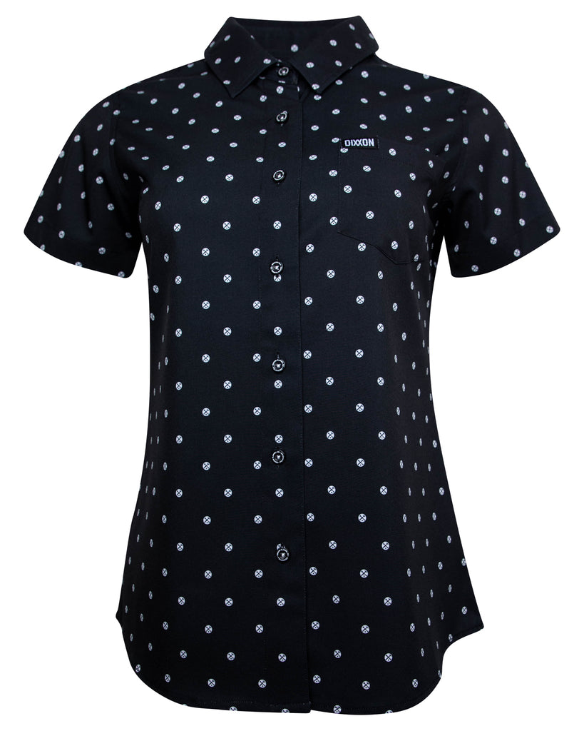 Women's Polkacide Short Sleeve - Black & White - Dixxon Flannel Co.