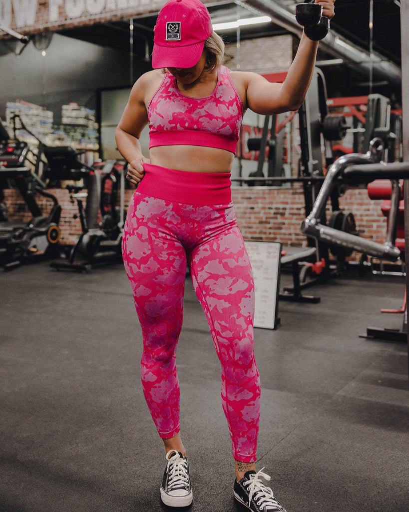 Women's Seamless Sports Bra - Pink Camo - Dixxon Flannel Co.