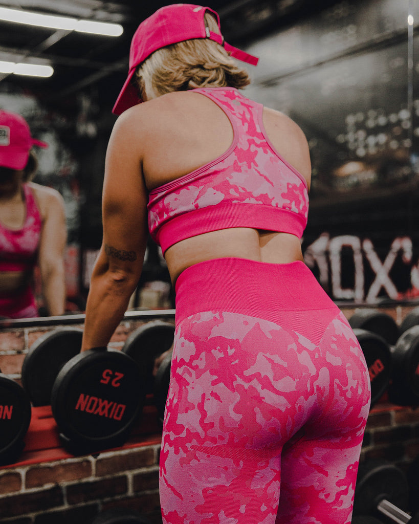 Women's Seamless Sports Bra - Pink Camo - Dixxon Flannel Co.