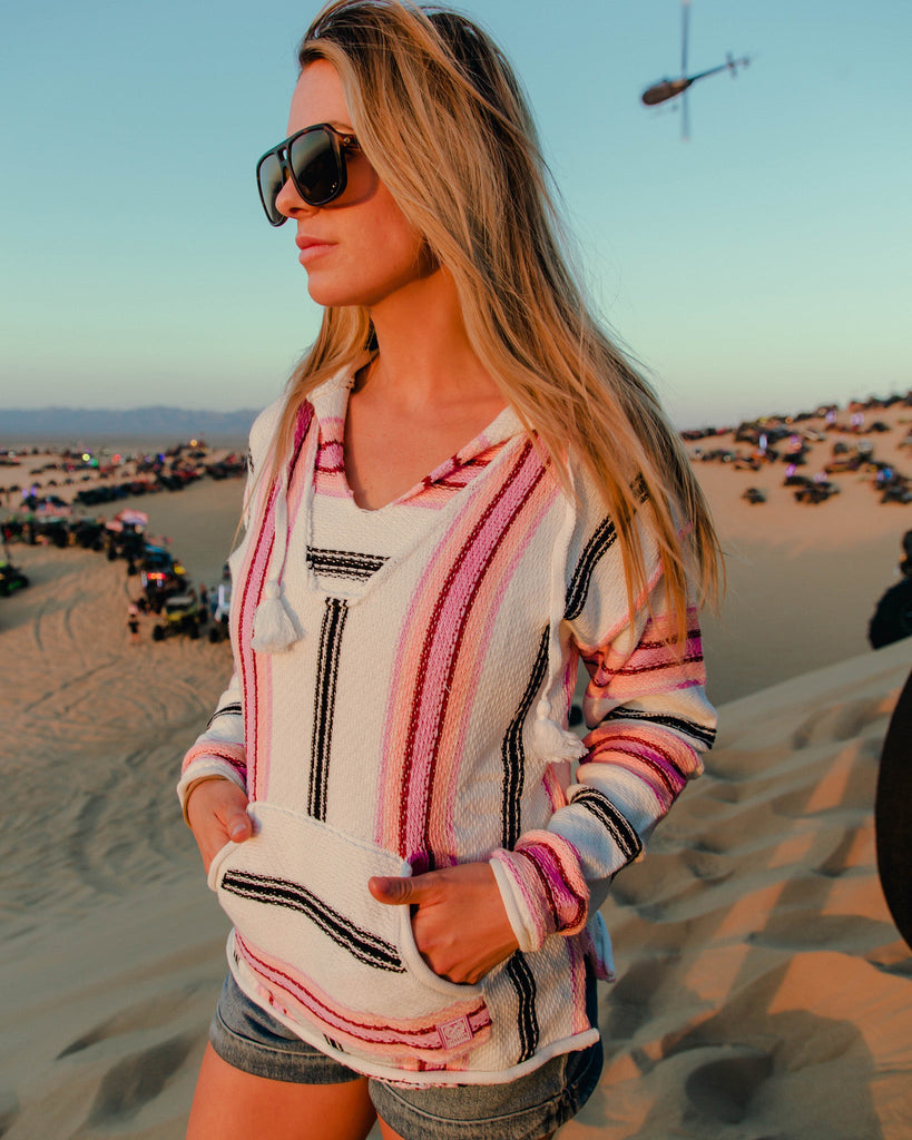 Women's Smuggler Hoodie - Cream & Blush - Dixxon Flannel Co.