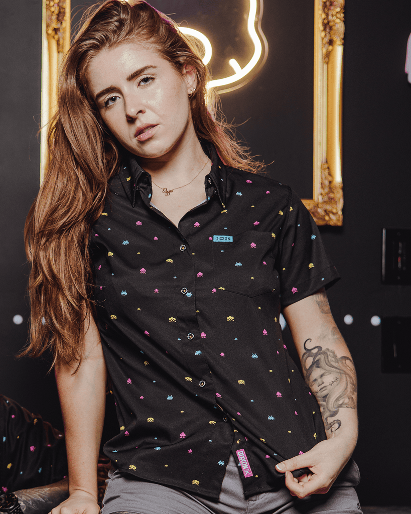 Women's Space Invaders Short Sleeve - Dixxon Flannel Co.