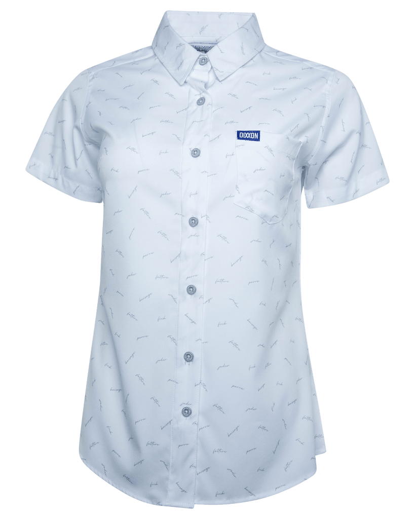 Women's The F Word Short Sleeve - White & Gray - Dixxon Flannel Co.