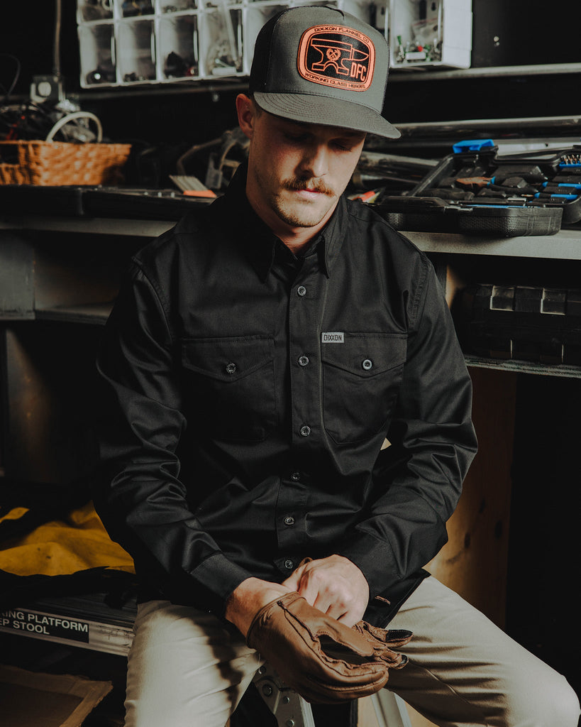 WorkForce Long Sleeve Work Shirt - Black - Dixxon Flannel Co.