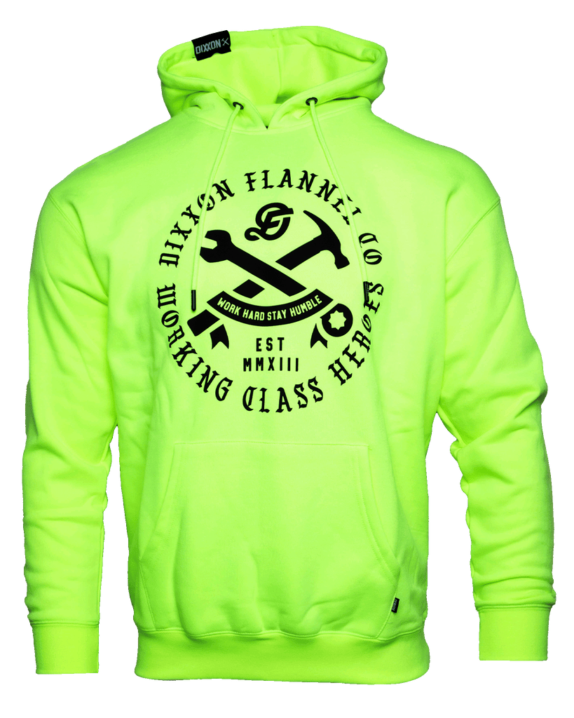 Working Class Heroes Hi - Vis Pullover Hoodie - Yellow - Dixxon Flannel Co.