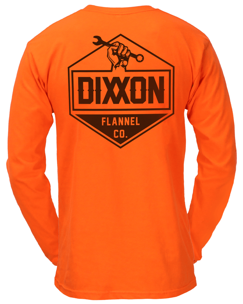 Working Class Hi Vis Long Sleeve T - Shirt - Safety Orange - Dixxon Flannel Co.