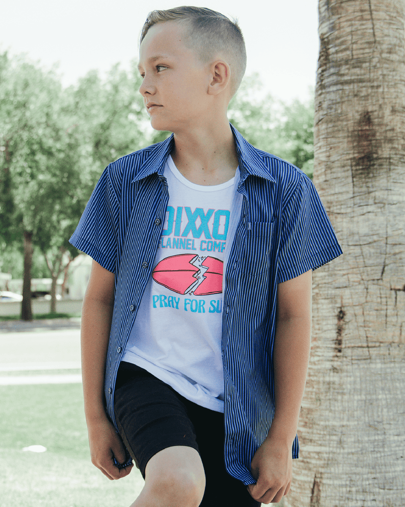 Youth Benny TS Short Sleeve - Blue - Dixxon Flannel Co.