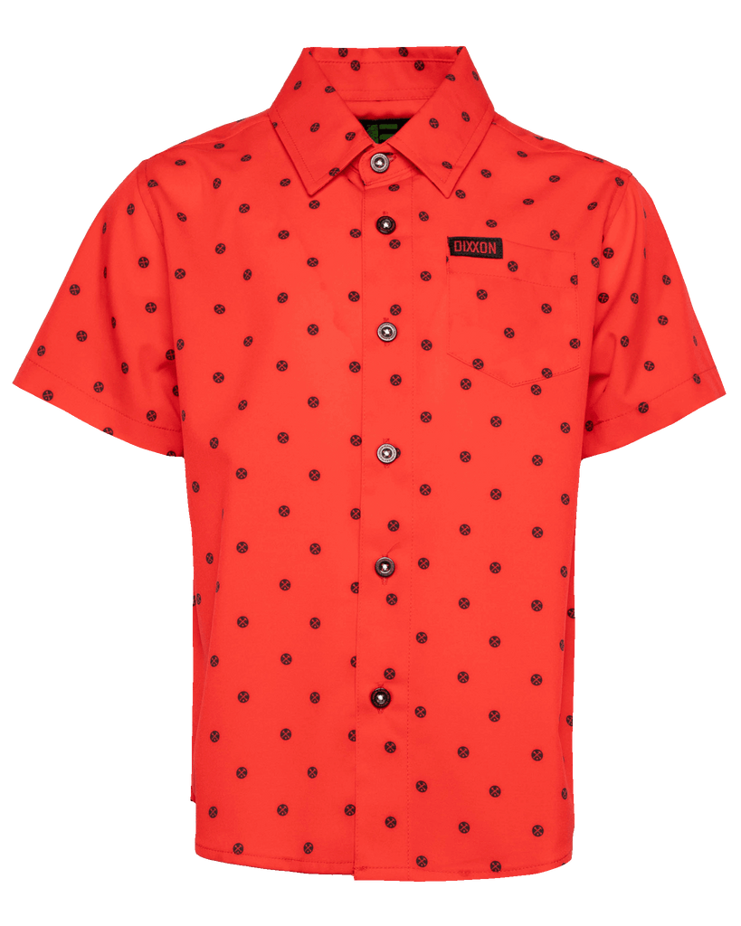 Youth Black Polkacide Short Sleeve - Red - Dixxon Flannel Co.