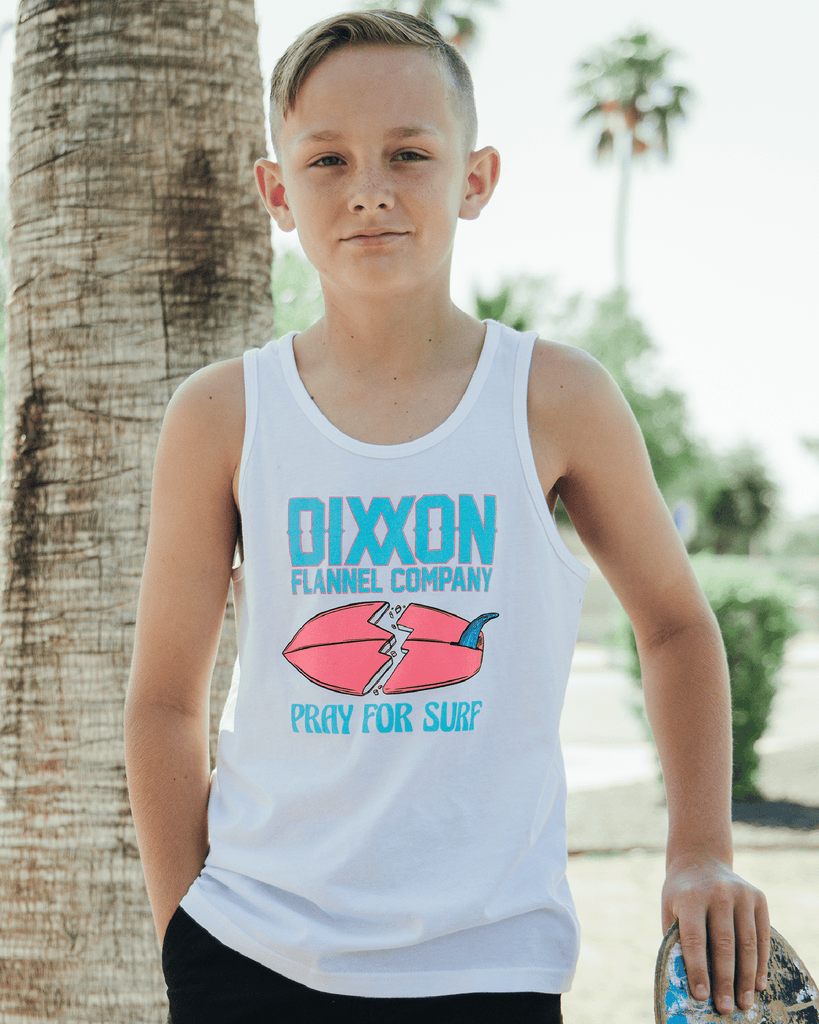 Youth Pray for Surf Tank - White - Dixxon Flannel Co.