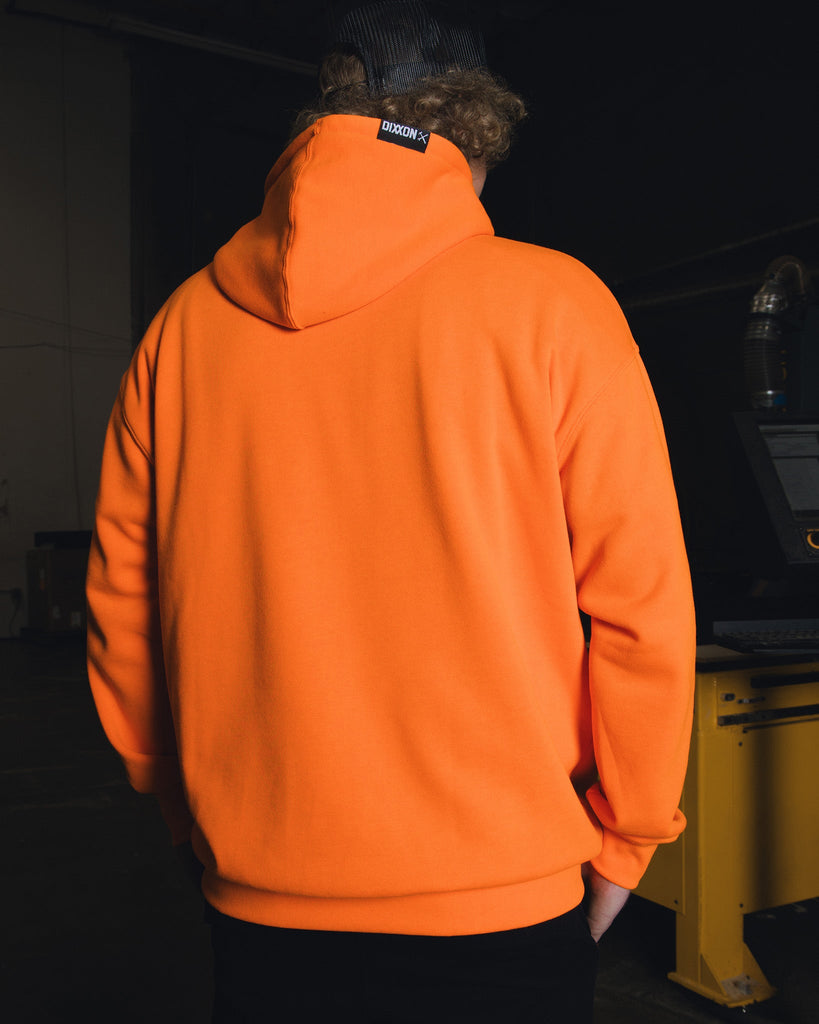 Black Weld Pullover Hoodie - Safety Orange - Dixxon Flannel Co.